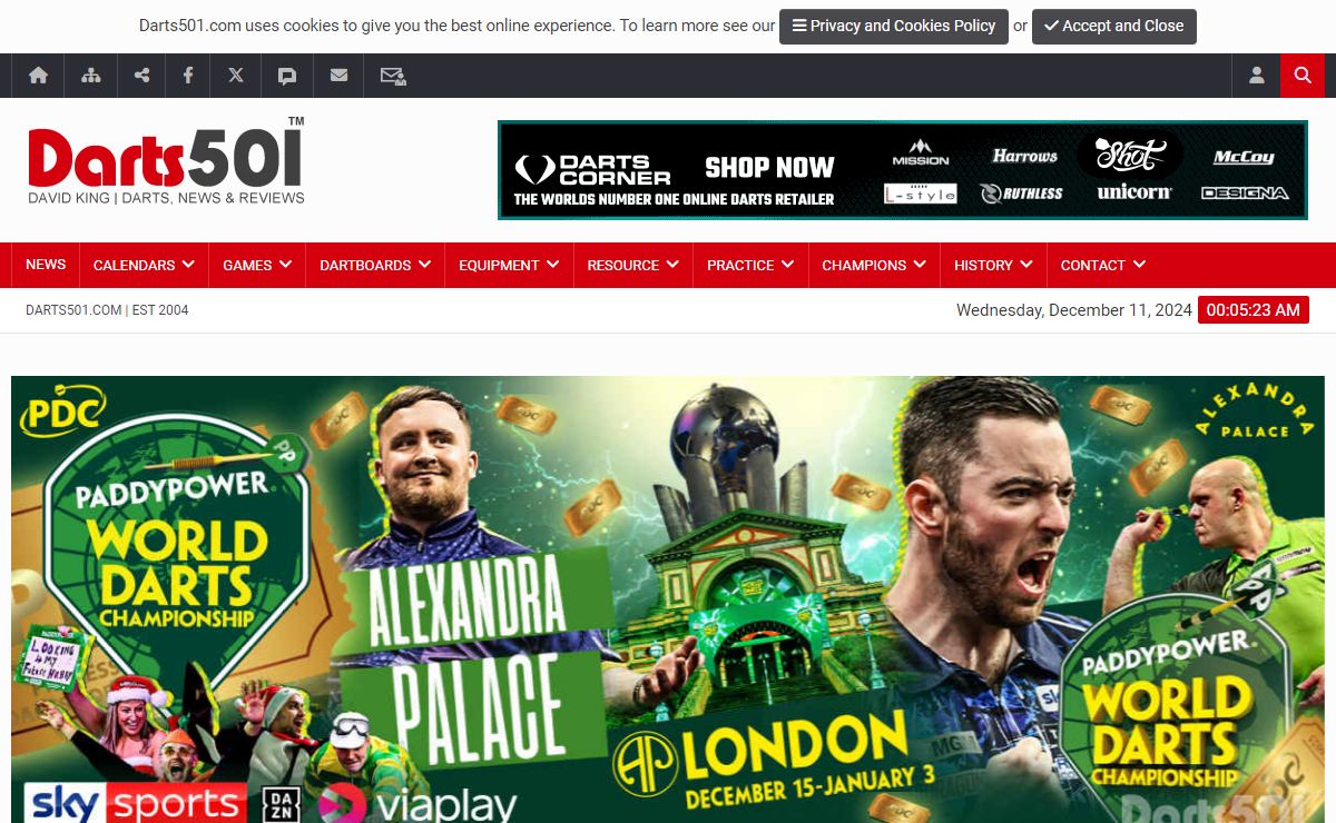 PDC World Darts Championships | Darts501.com
