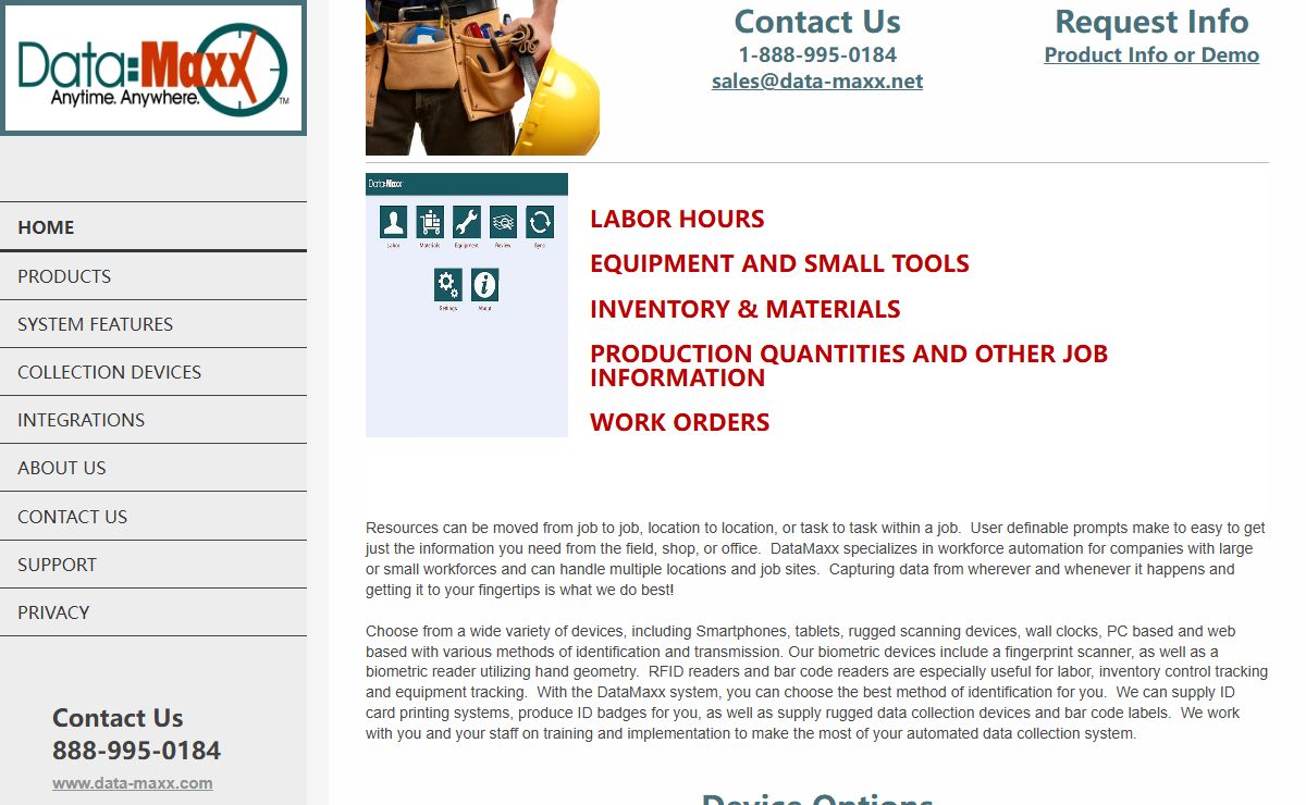 Data-Maxx - Employee Mobile Time & Attendance, Equipment and Inventory Tracking - Employee Mobile Time & Attendance, Equipment and Inventory Tracking