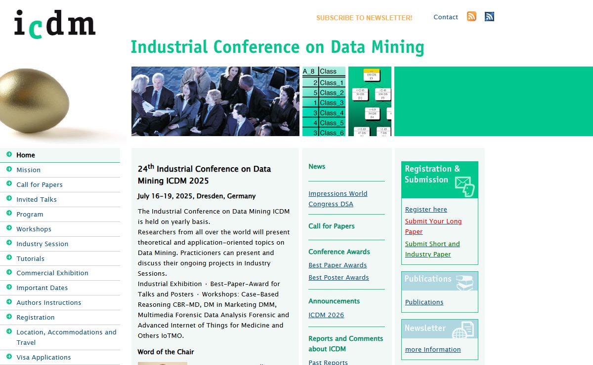 ICDM 2023, Industrial Conference on Data Mining