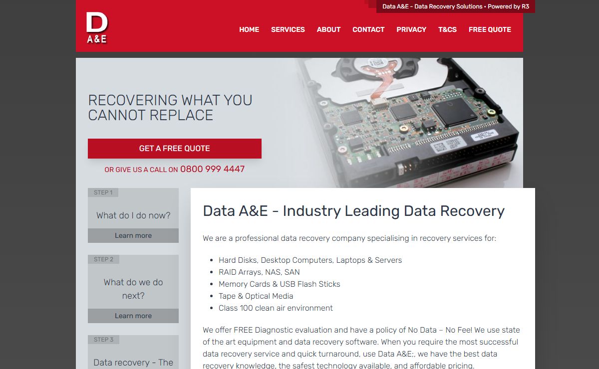 Data Recovery | Hard Drives | PC | Laptop | RAID | USB | Memory Cards | 2023 - Data A&E