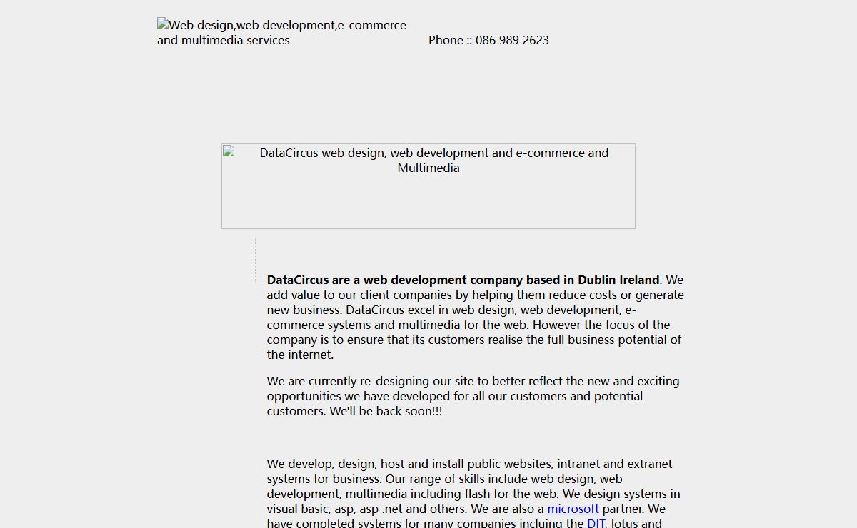 DataCircus - Web Design, Web Development, E-Commerce and Web Multimedia