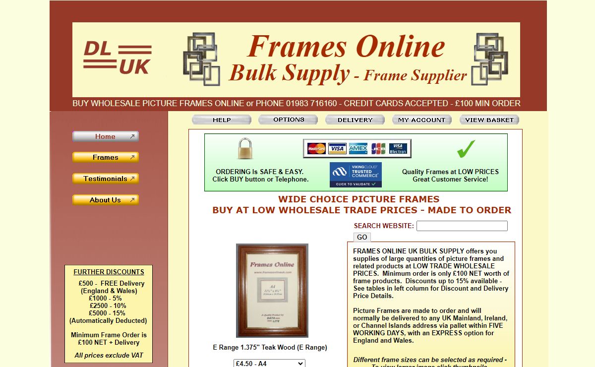 FRAMES ONLINE BULK SUPPLY - Wholesale Trade Picture Frame Supplier