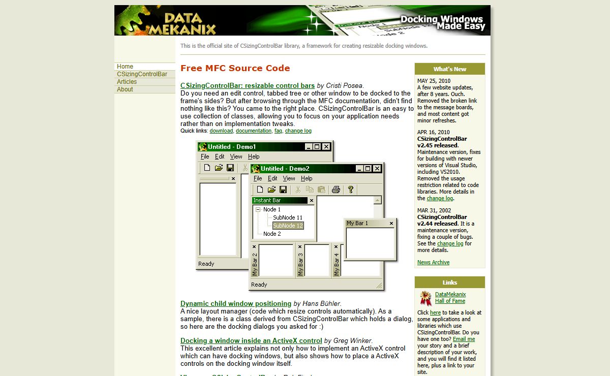 DataMekanix - Docking Windows Made Easy