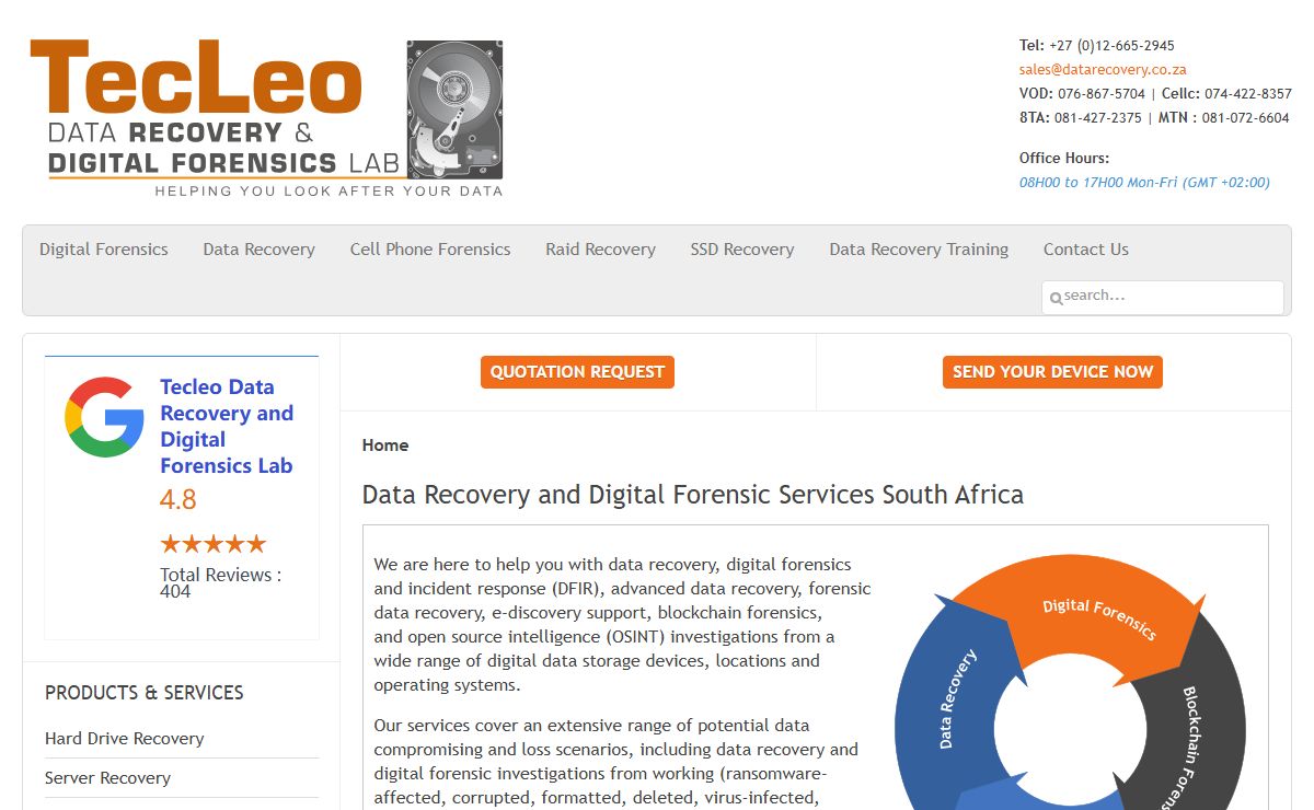 Welcome to Tecleo Data Recovery and Digital Forensics Lab!
