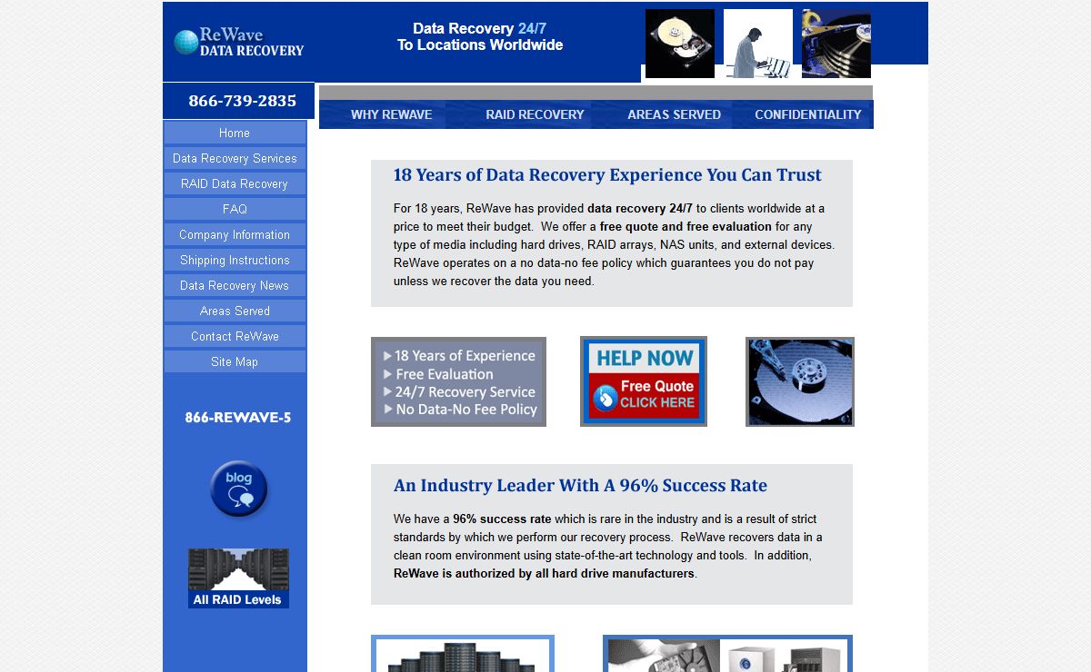 Data Recovery for Hard Drives and RAID Recovery by ReWave