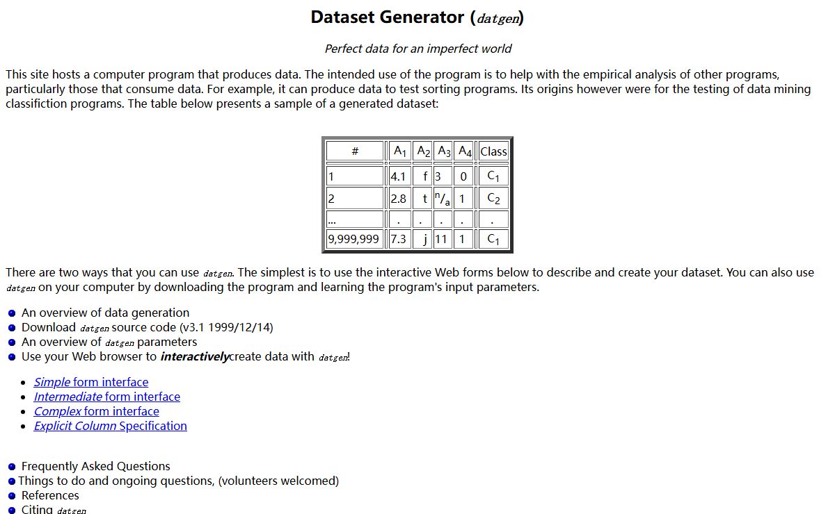 Dataset Generator - Perfect data for an imperfect world.