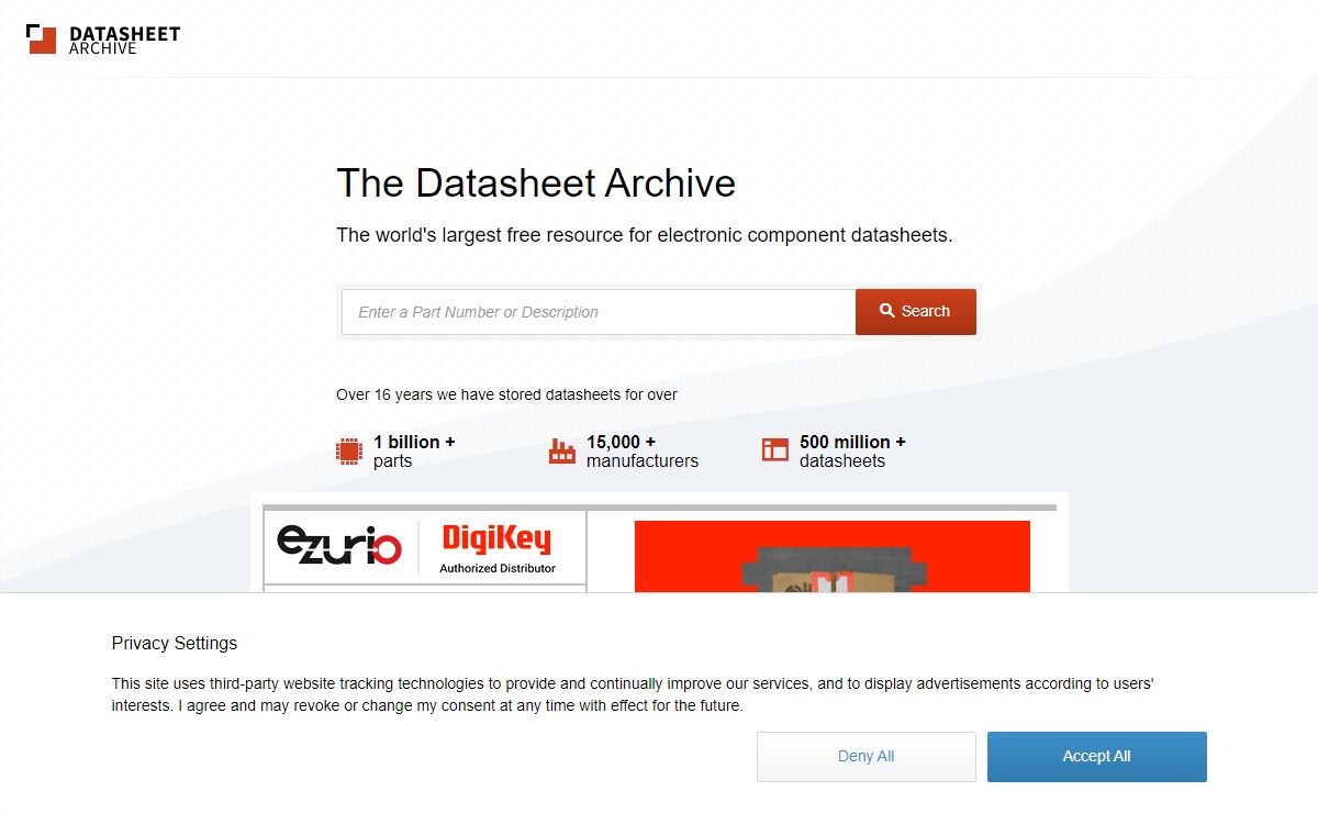 Datasheet Archive Search Engine