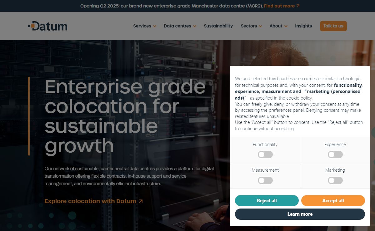 Datum Datacentres | Enterprise Colocation Solutions