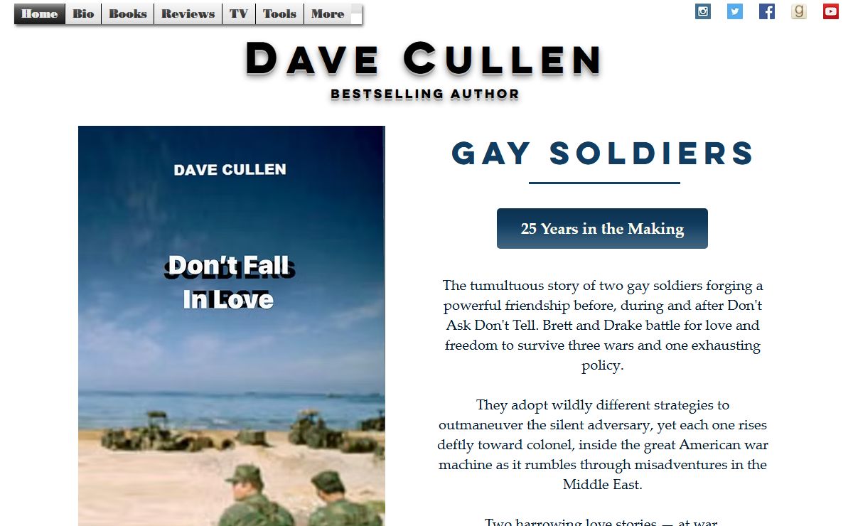 Dave Cullen: COLUMBINE, PARKLAND & gay soldiers book soon
