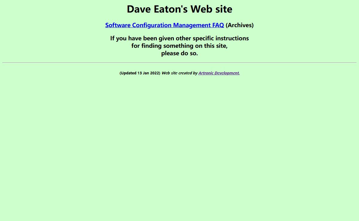 Dave Eaton's Web site