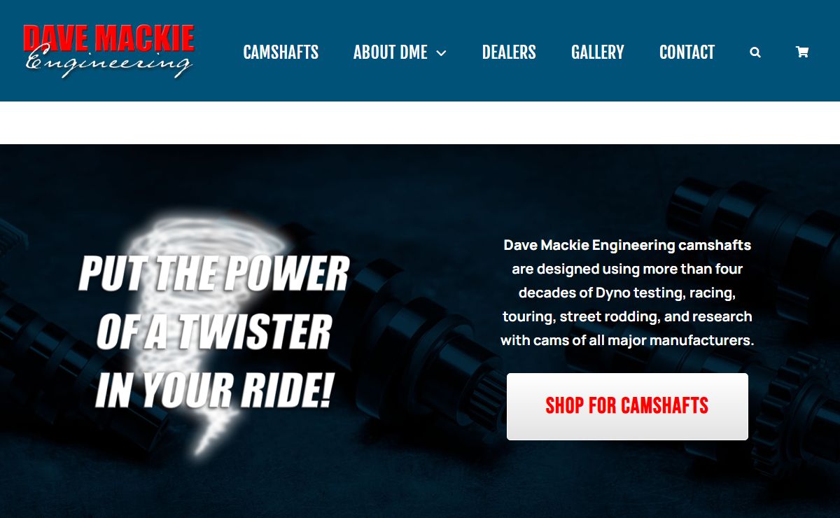 Dave Mackie Engineering Camshafts | The Power of a Twister in Your Ride!