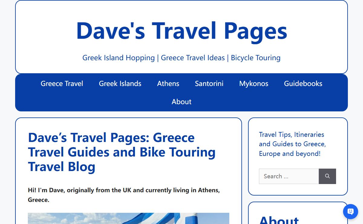 Dave's Travel Pages: Greece Travel Blog And Bicycle Touring