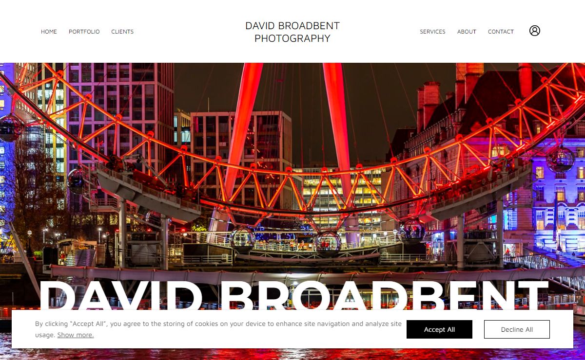 David Broadbent Photography portfolio website