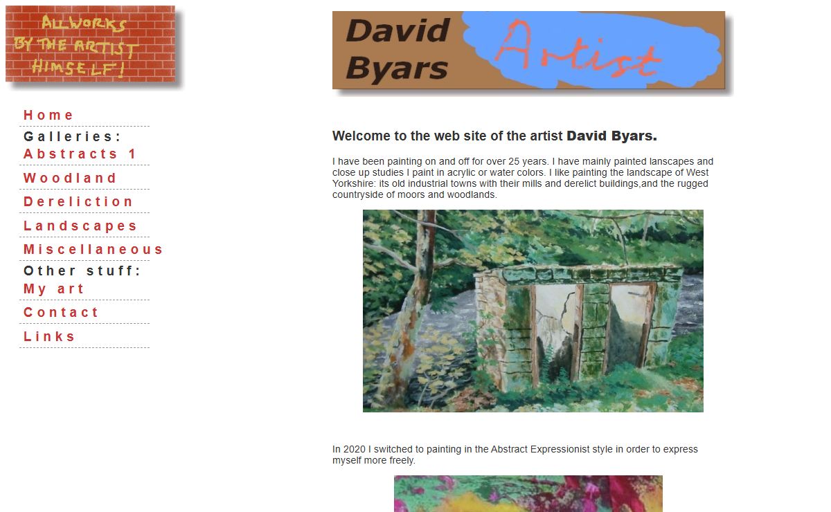 David Byars, artist: Homepage
