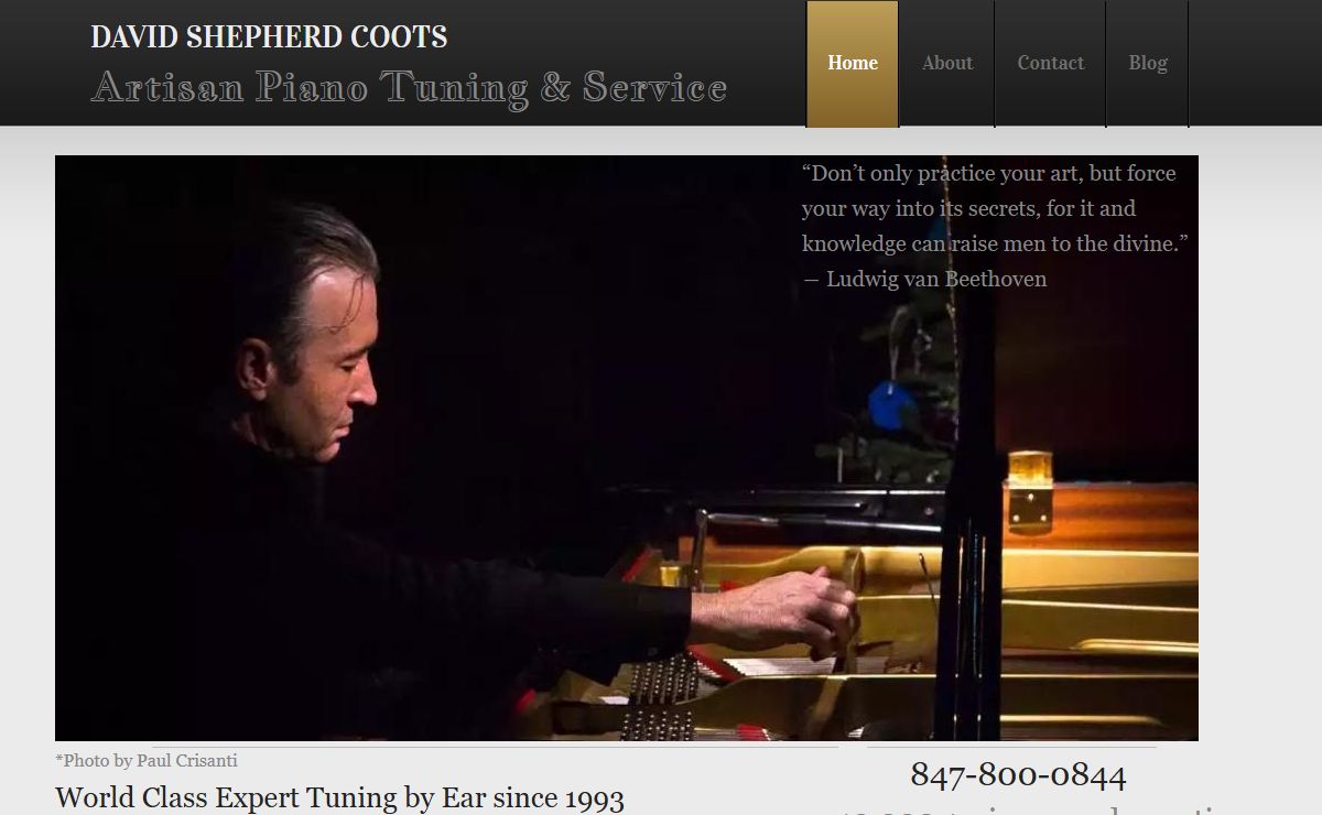 David Shepherd Coots Artisan Piano Tuning & Service Home