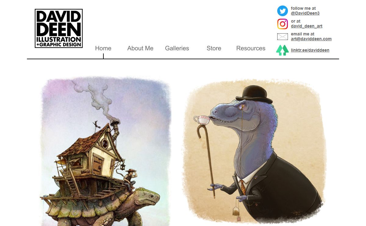 David Deen Illustration Children's Literature color gallery page