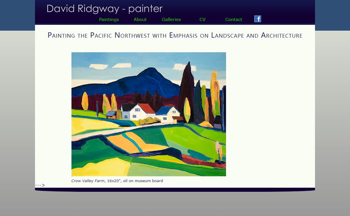Welcome to - David Ridgway — painter
