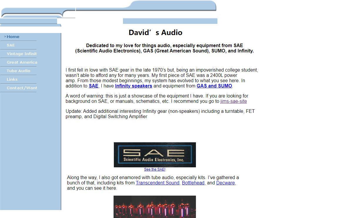 David's Audio -Scientific Audio Electronics, Infinity, Great American Sound, and SUMO