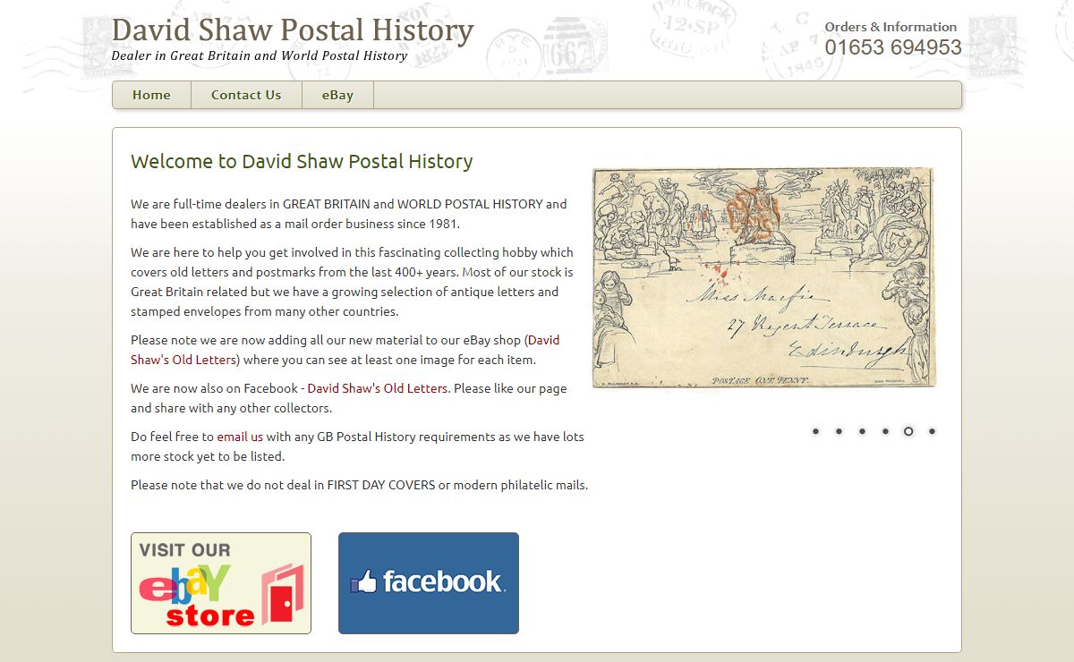 David Shaw Postal History - dealers in GREAT BRITAIN and WORLD POSTAL HISTORY