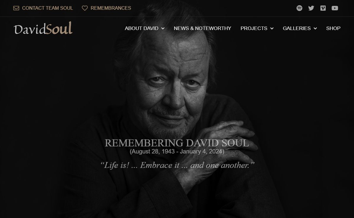The Official Web Site of David Soul – Actor, Musician, Activist