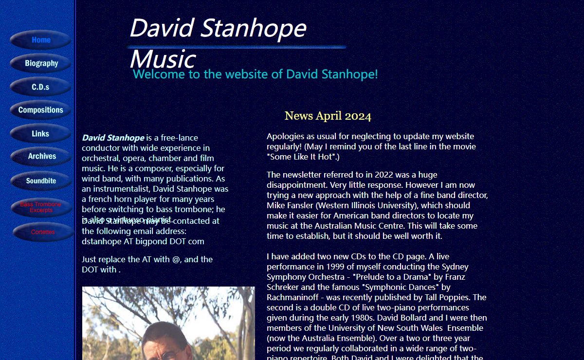 David Stanhope, Composer, Conductor and Instrumentalist