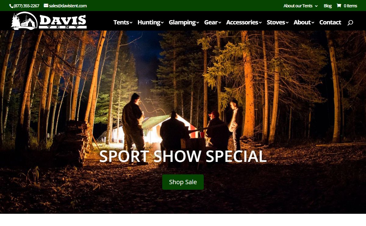 Canvas Wall Tents | Hunting & Glamping Tents | Davis Tent