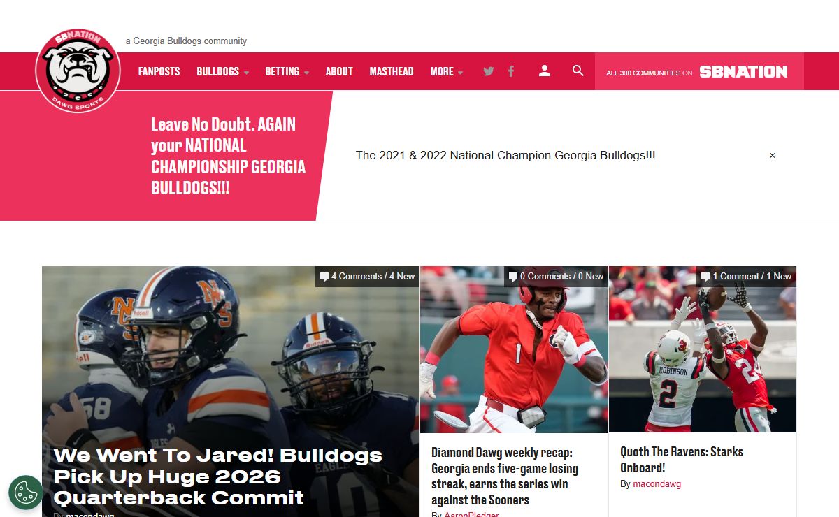 Dawg Sports, a Georgia Bulldogs community