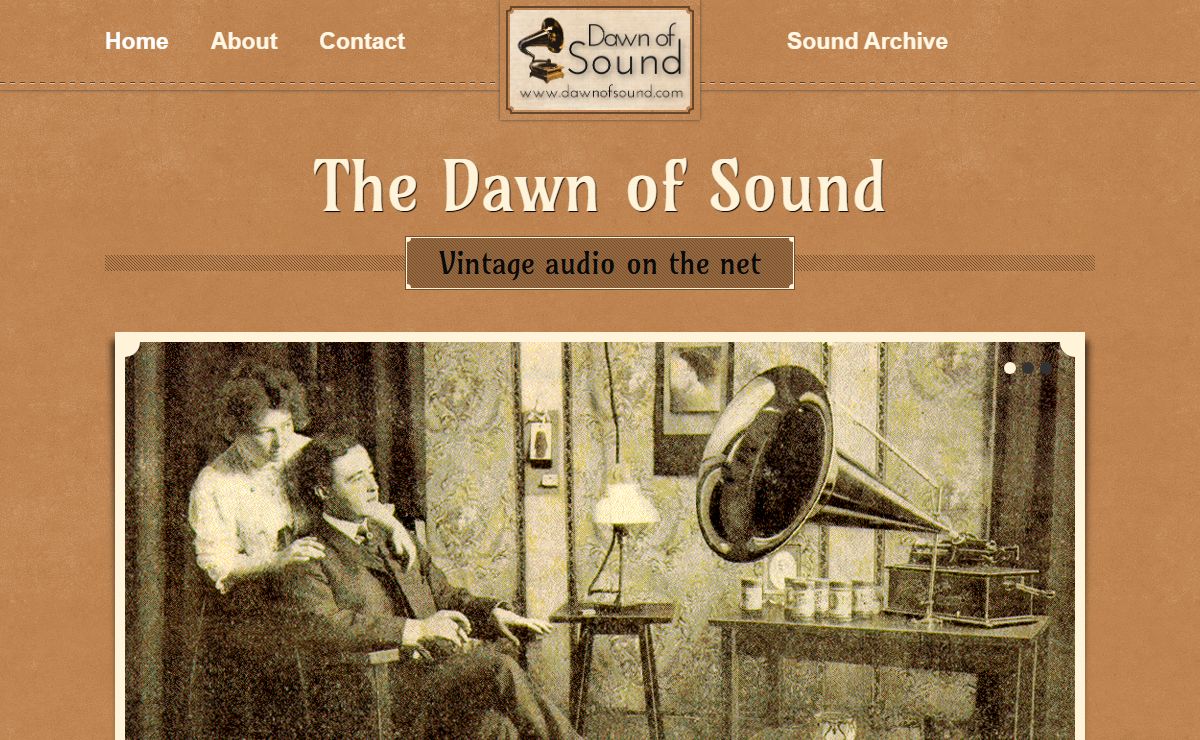The Dawn of Sound – Vintage audio on the net