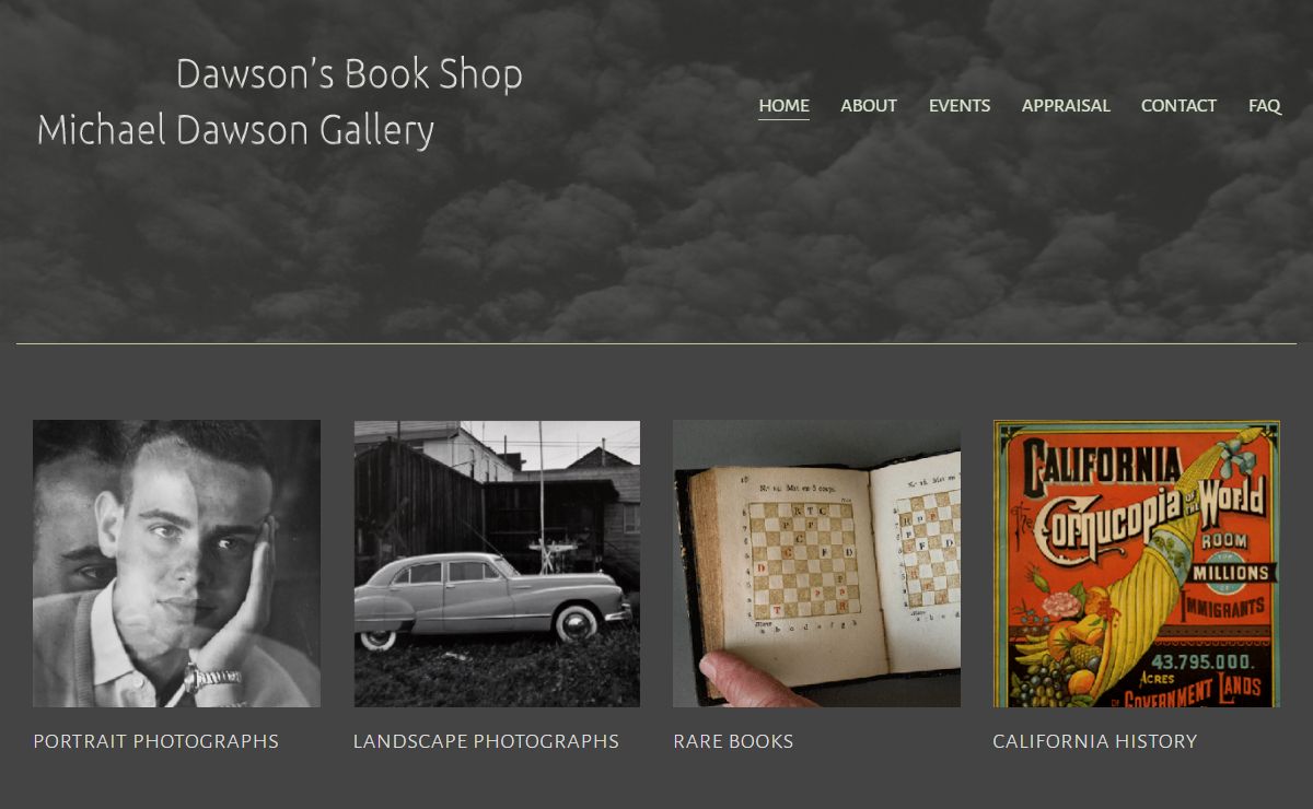 HOME - DAWSON BOOKS / MICHAEL DAWSON GALLERY