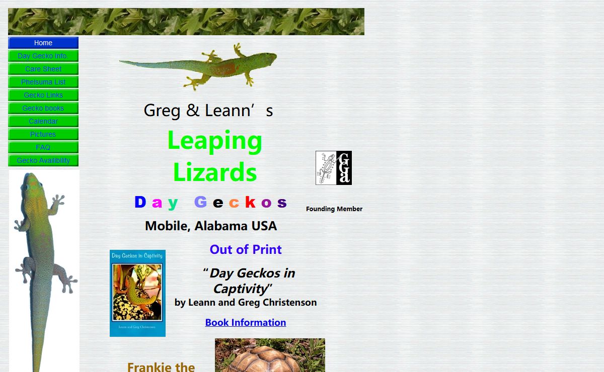 Leaping Lizards Home Page
