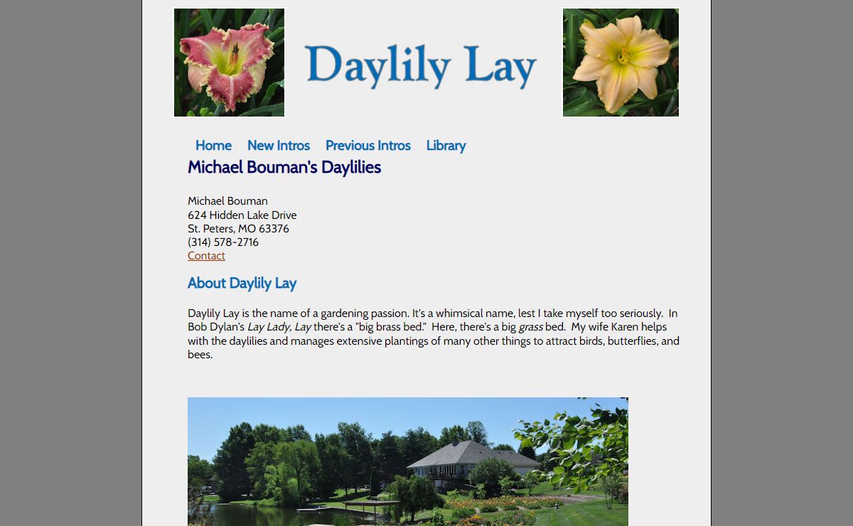 Michael Bouman's Daylilies at Daylily Lay