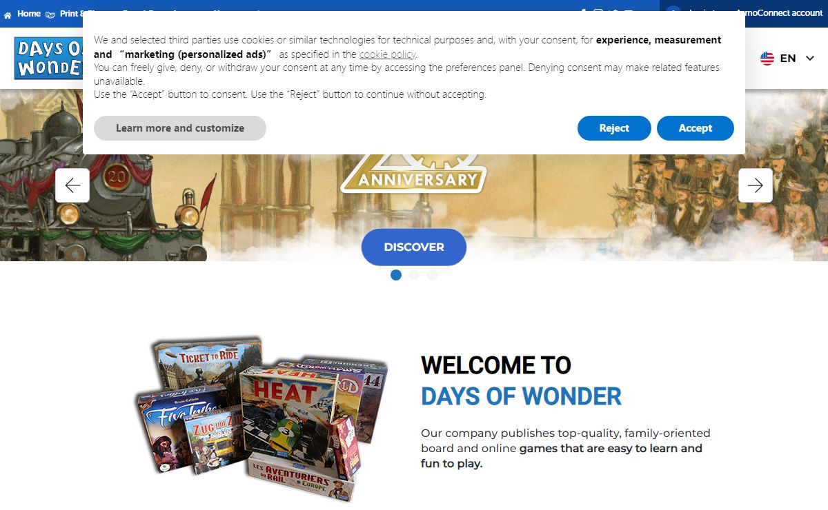 Home - Play different.™ | Days of Wonder