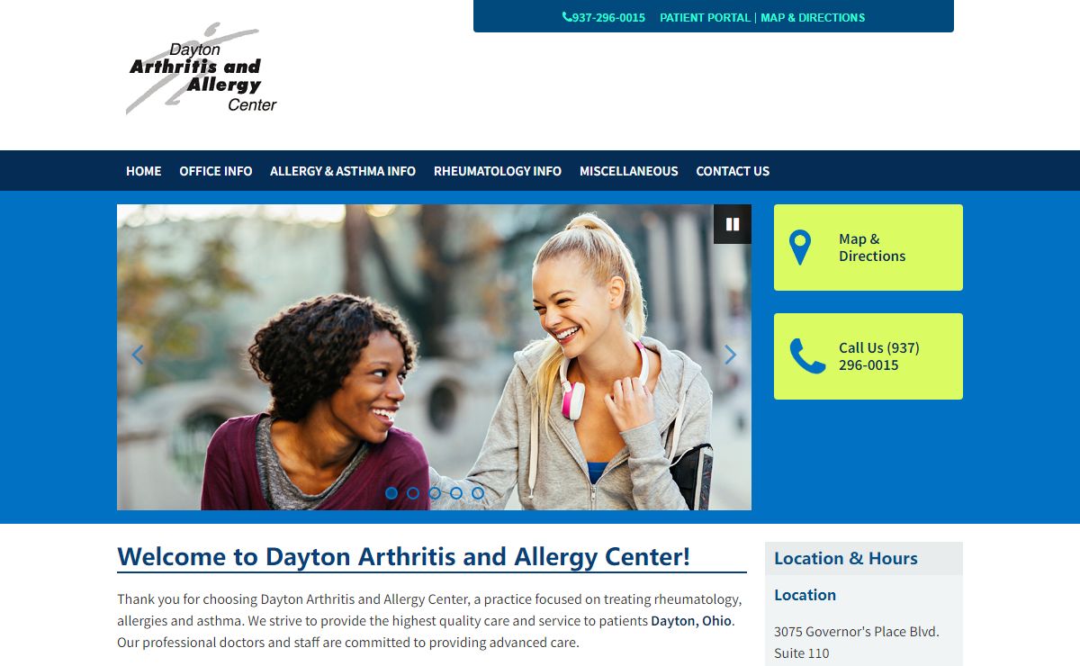 Home | Dayton Arthritis and Allergy Center | Dayton Ohio