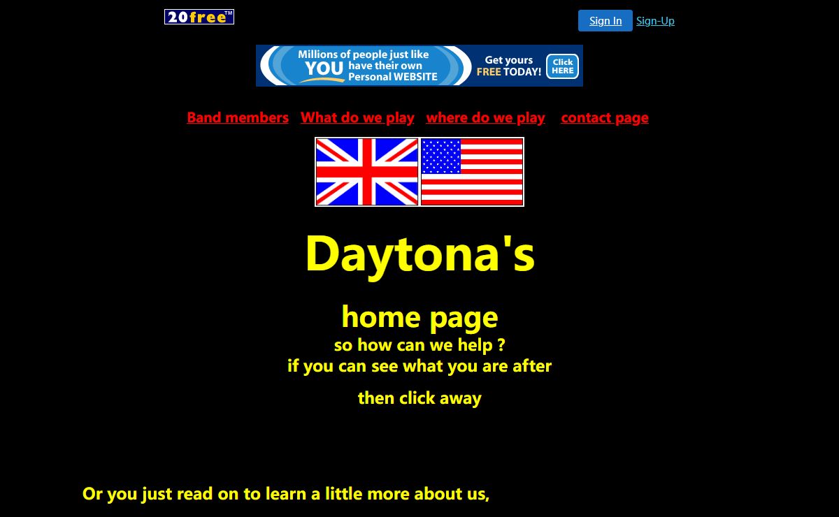 Daytona's Home Page welcome