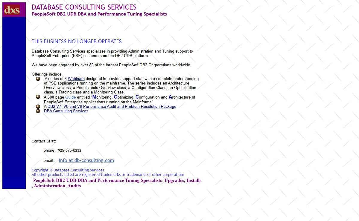 dbcs - PeopleSoft Performance Specialists - About dbcs