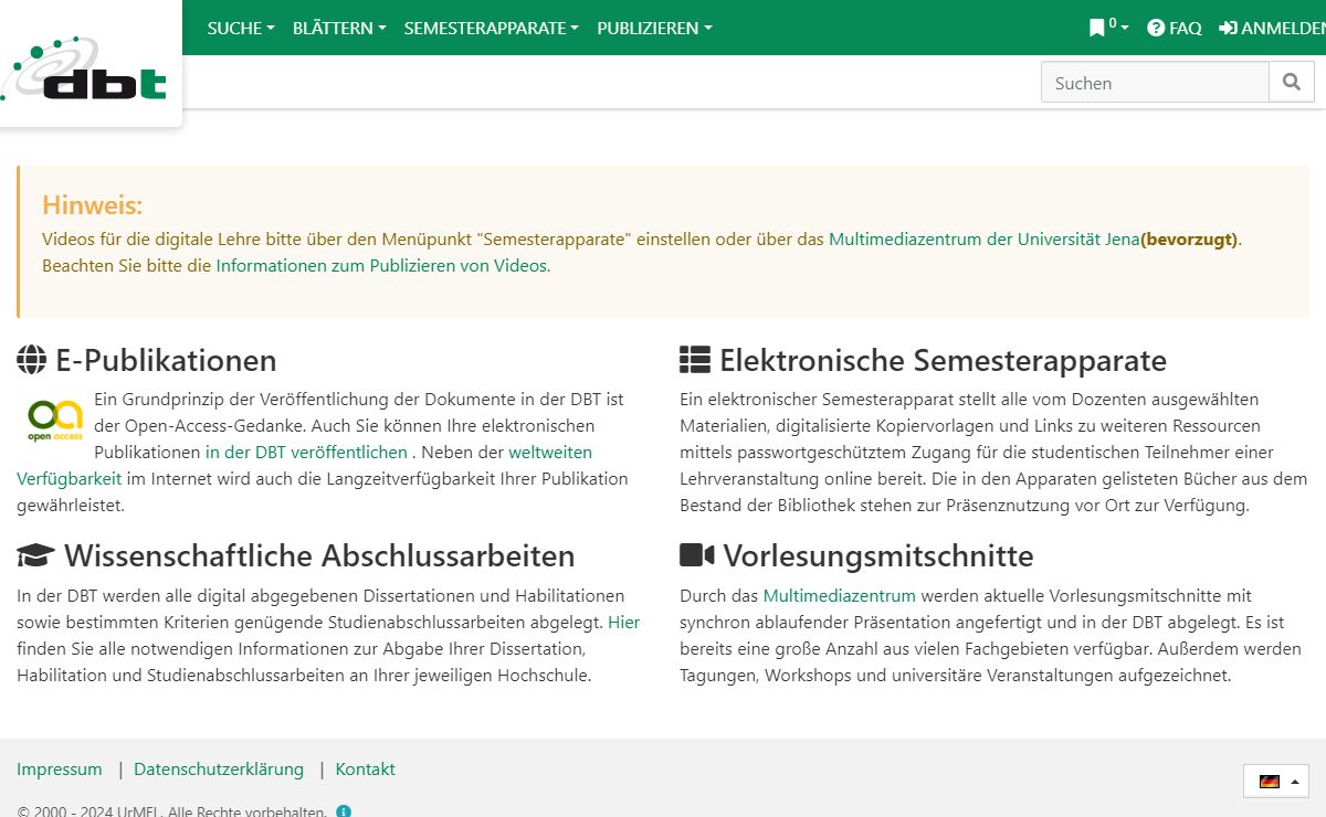 Willkommen! – Digitale Bibliothek Thüringen