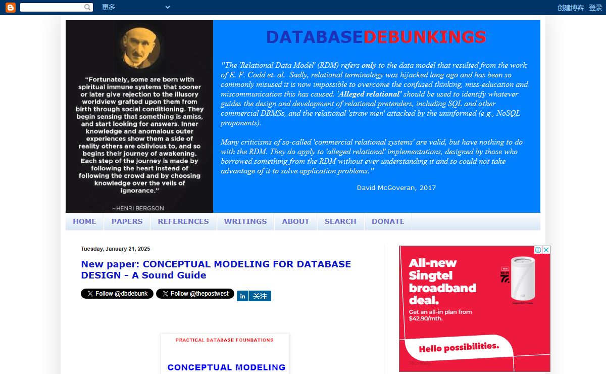 DATABASE DEBUNKINGS