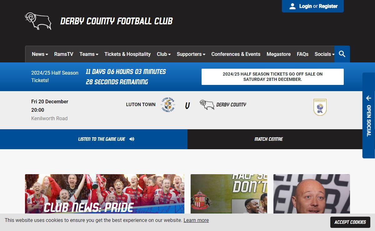 Official Website of the Rams - Derby County