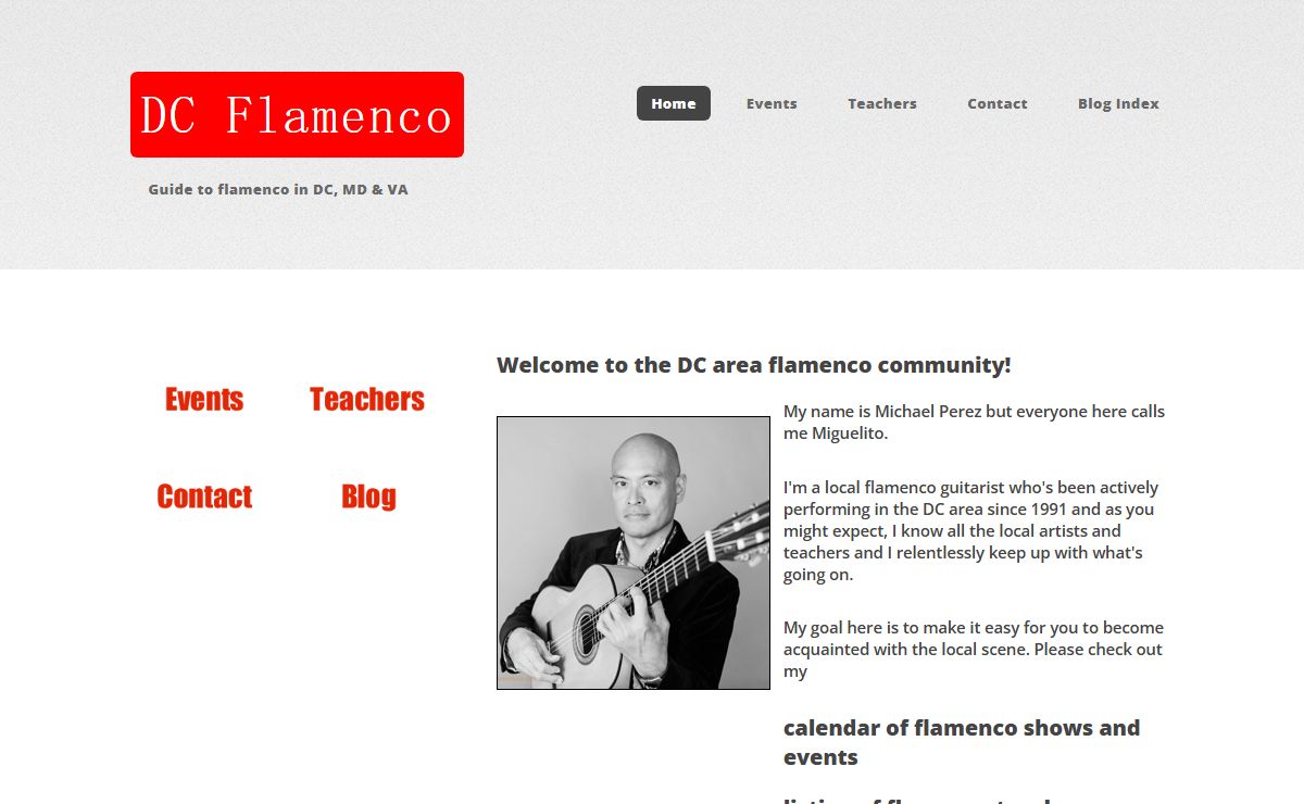 DCFLAMENCO - Flamenco in Washington DC Maryland Virginia - A Guide by Miguelito