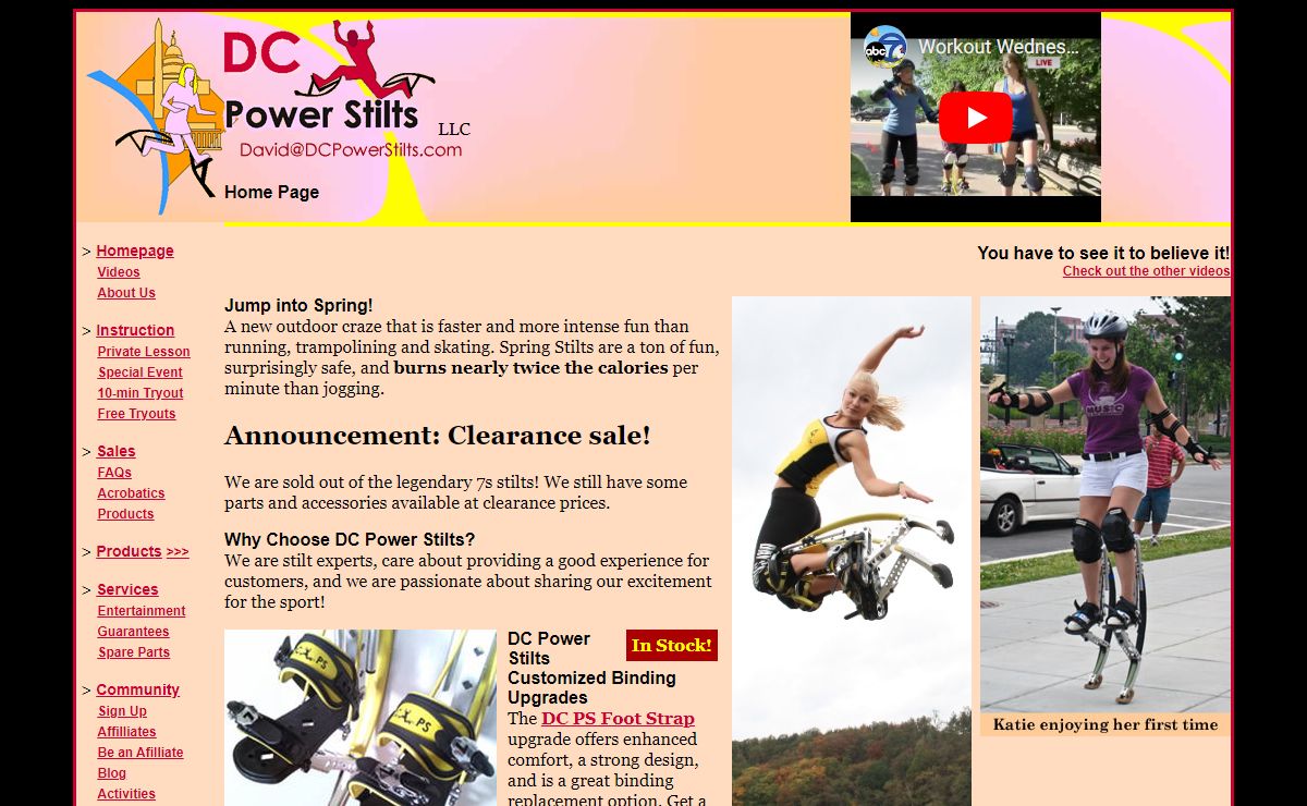 DC Power Stilts (Devoted to Powerbocking, the Sport of Using Spring Stilts)