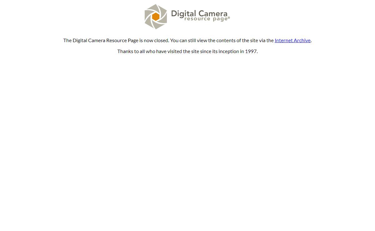 Digital Camera Resource Page - Thank you for Visiting