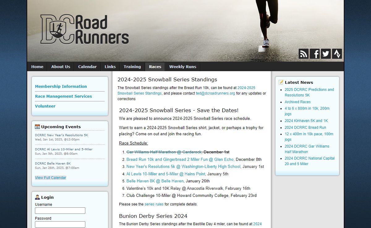 DC Road Runners - Home Page