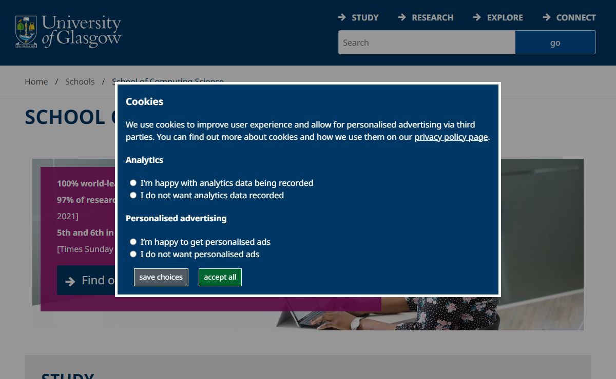 University of Glasgow - Schools - School of Computing Science