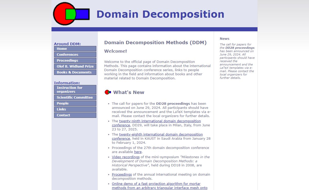 Domain Decomposition Methods (DDM)