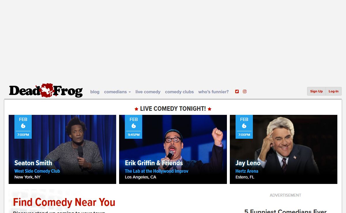 Dead-Frog: Live Comedy Near You