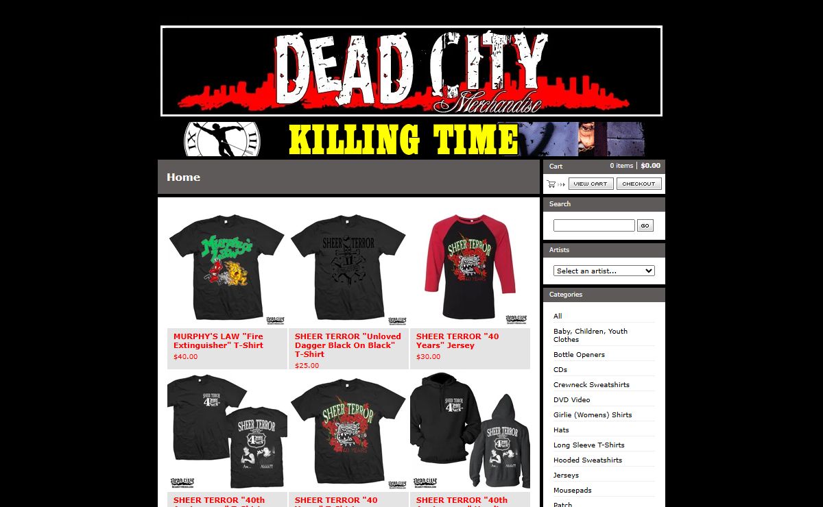 Dead City Merchandise — Home