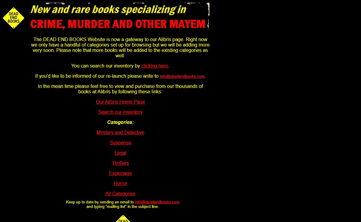 dead end books - long island's only mystery and suspense bookshop