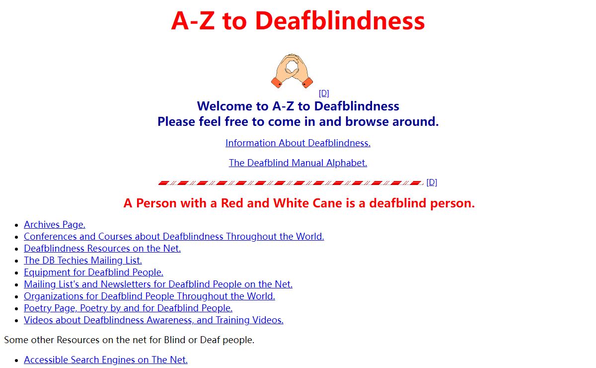 A-Z to Deafblindness