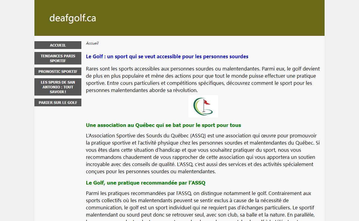 Golf pour les personnes sourdes | Un sport accessible à tous