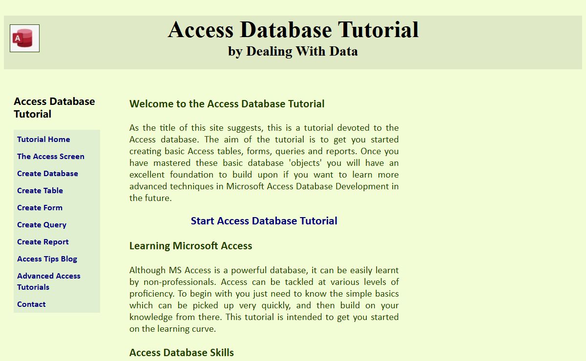 Access Database Tutorial